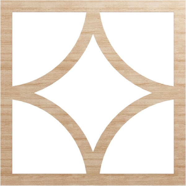 Ekena Millwork Statesman Wood Fretwork Pierced Ceiling Medallion, Alder, 38"OD x 24 1/4"ID x 1/4"T CMWP38X38X0250STAL - main